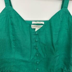 Cynthia Rowley Green Linen Dress